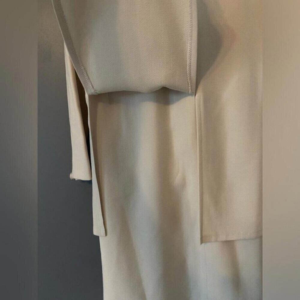 Cream 90s Vintage Blazer Dress Medium Quiet Luxury Minimalist Corporate Chic - Picture 5 of 14